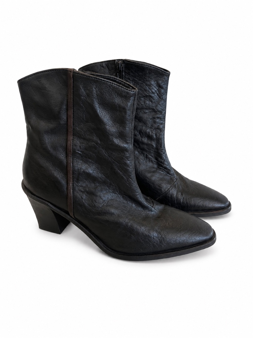 Free People ankle boots genuine leather black size 41-10.5